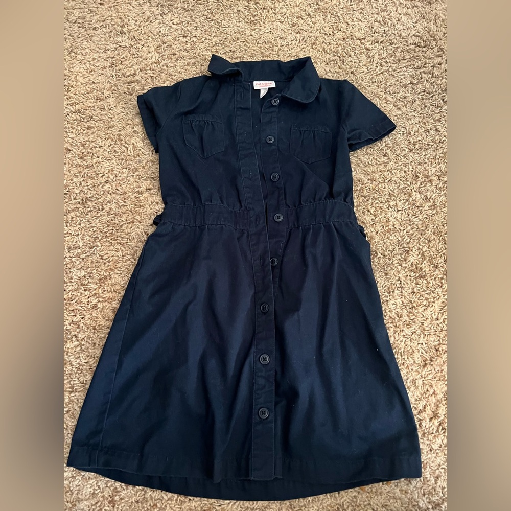 $40 for 4 Izod Dark Blue Casual Kids Dress (2) Lands End (1)Cat & Jack (1)